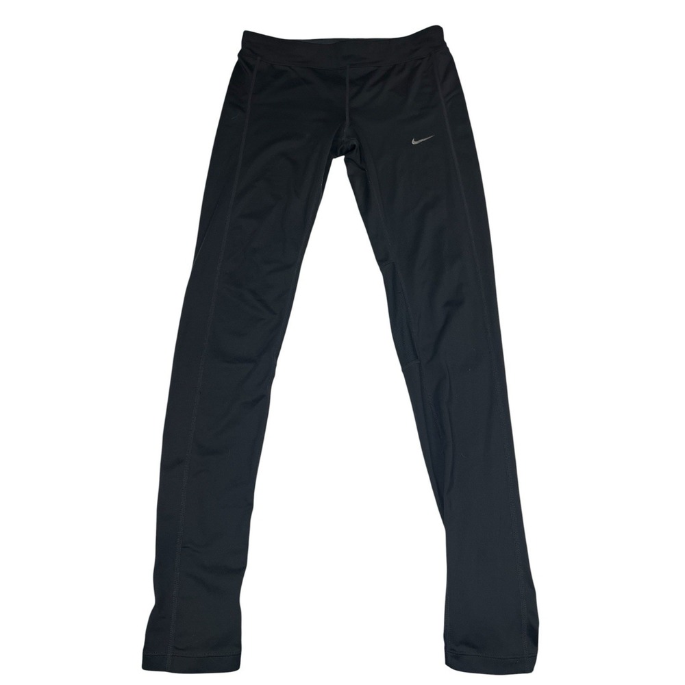 Nike‎ Dri Fit Women's Black Running Athletic Leggings Zip Ankle Medium M
